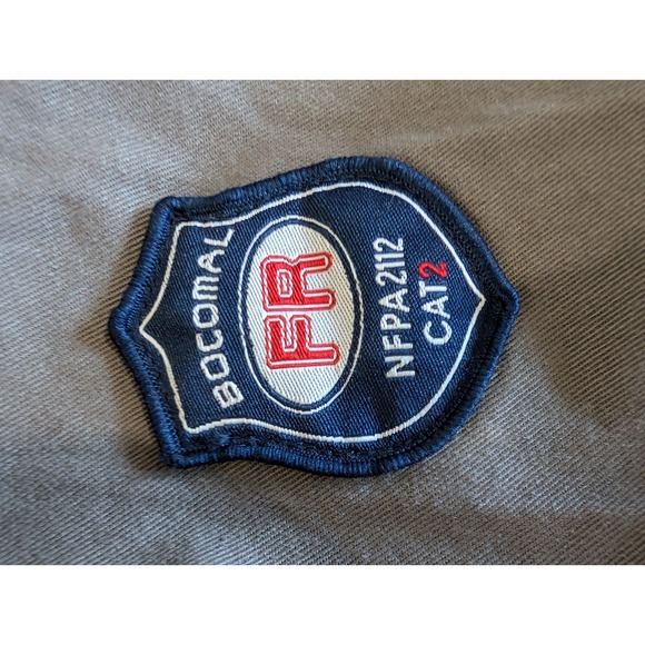 BOCOMAL FR Flame Resistant Work‎ Shirt Gray NFPA 2112 CAT2 Long Sleeve Utility - Picture 6 of 8
